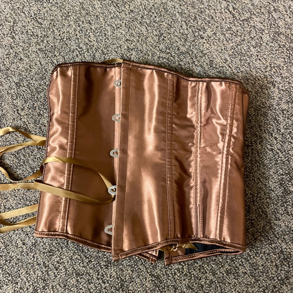 Brown under bust corset